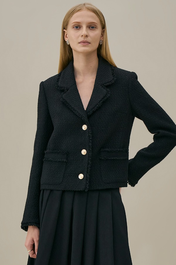 CARMEN Wool tweed jacket_black